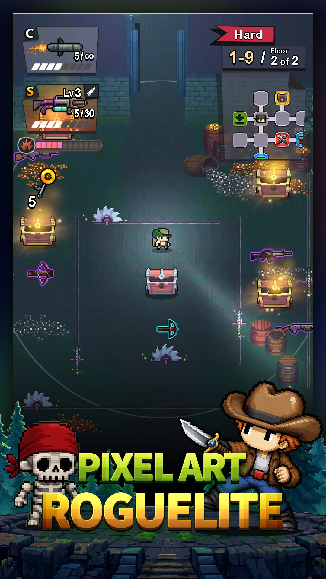 GunzTower: Pixel Dungeon RPG screenshot
